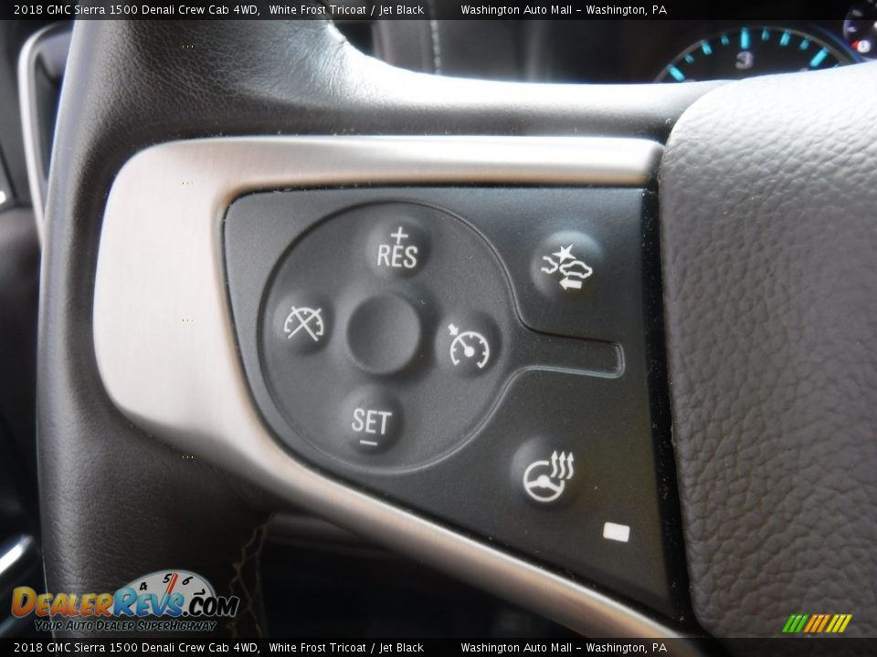 2018 GMC Sierra 1500 Denali Crew Cab 4WD White Frost Tricoat / Jet Black Photo #9