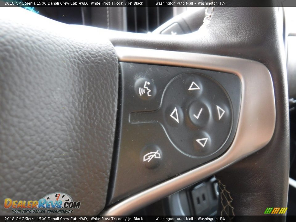 2018 GMC Sierra 1500 Denali Crew Cab 4WD White Frost Tricoat / Jet Black Photo #10