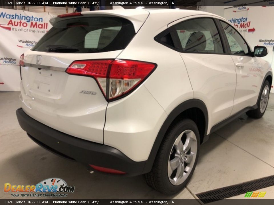 2020 Honda HR-V LX AWD Platinum White Pearl / Gray Photo #3