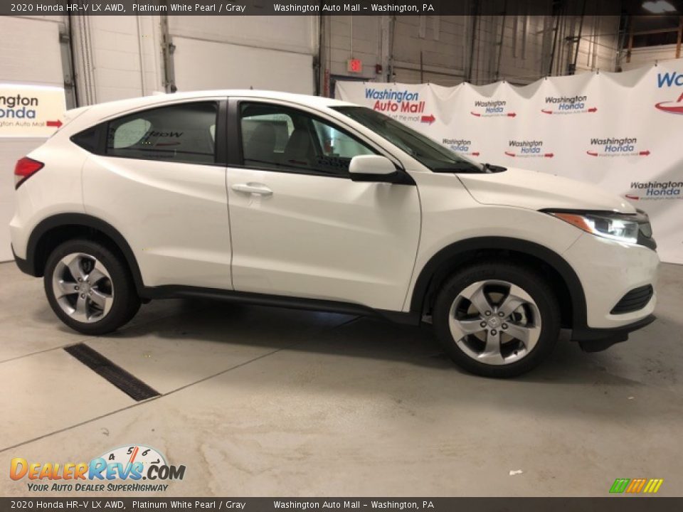 2020 Honda HR-V LX AWD Platinum White Pearl / Gray Photo #4