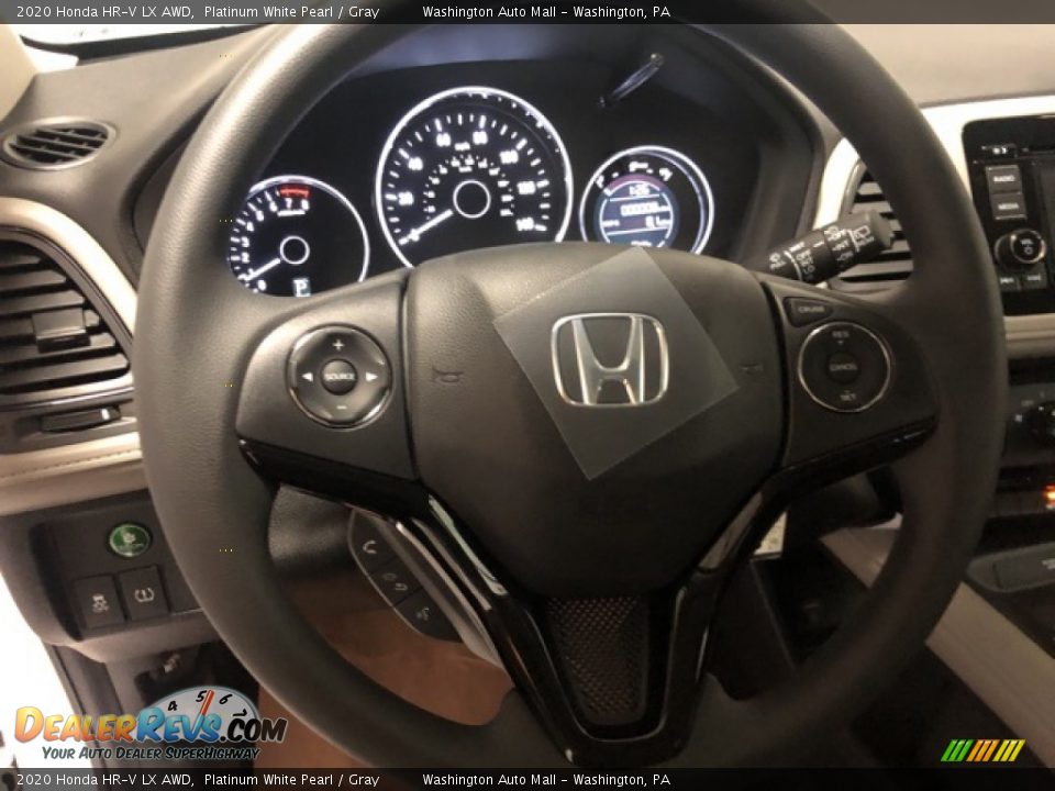 2020 Honda HR-V LX AWD Platinum White Pearl / Gray Photo #10