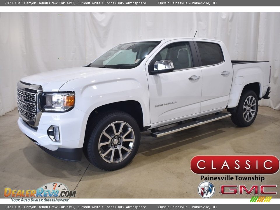 2021 GMC Canyon Denali Crew Cab 4WD Summit White / Cocoa/Dark Atmosphere Photo #1