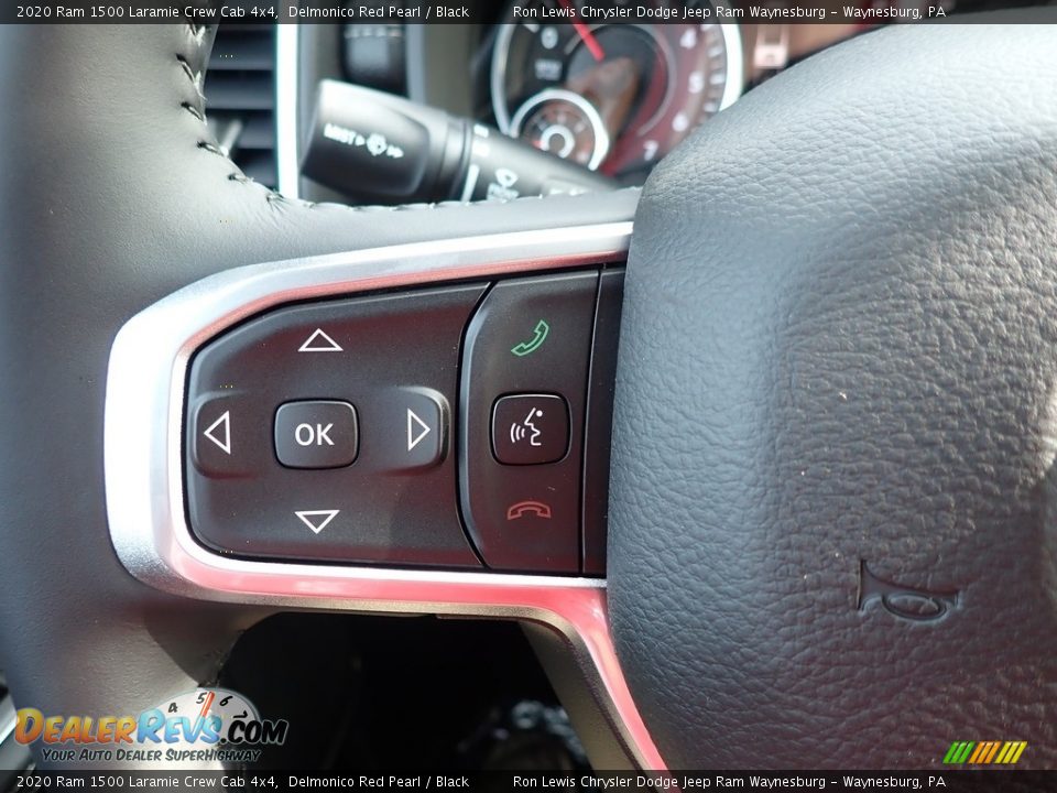 2020 Ram 1500 Laramie Crew Cab 4x4 Delmonico Red Pearl / Black Photo #19