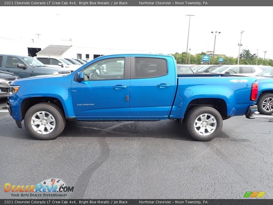 2021 Chevrolet Colorado LT Crew Cab 4x4 Bright Blue Metallic / Jet Black Photo #3