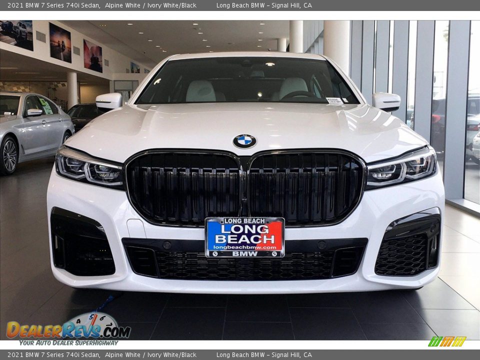 2021 BMW 7 Series 740i Sedan Alpine White / Ivory White/Black Photo #2