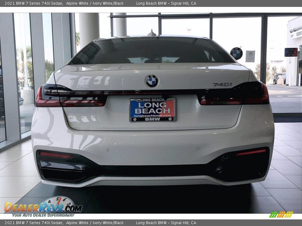 2021 BMW 7 Series 740i Sedan Alpine White / Ivory White/Black Photo #4