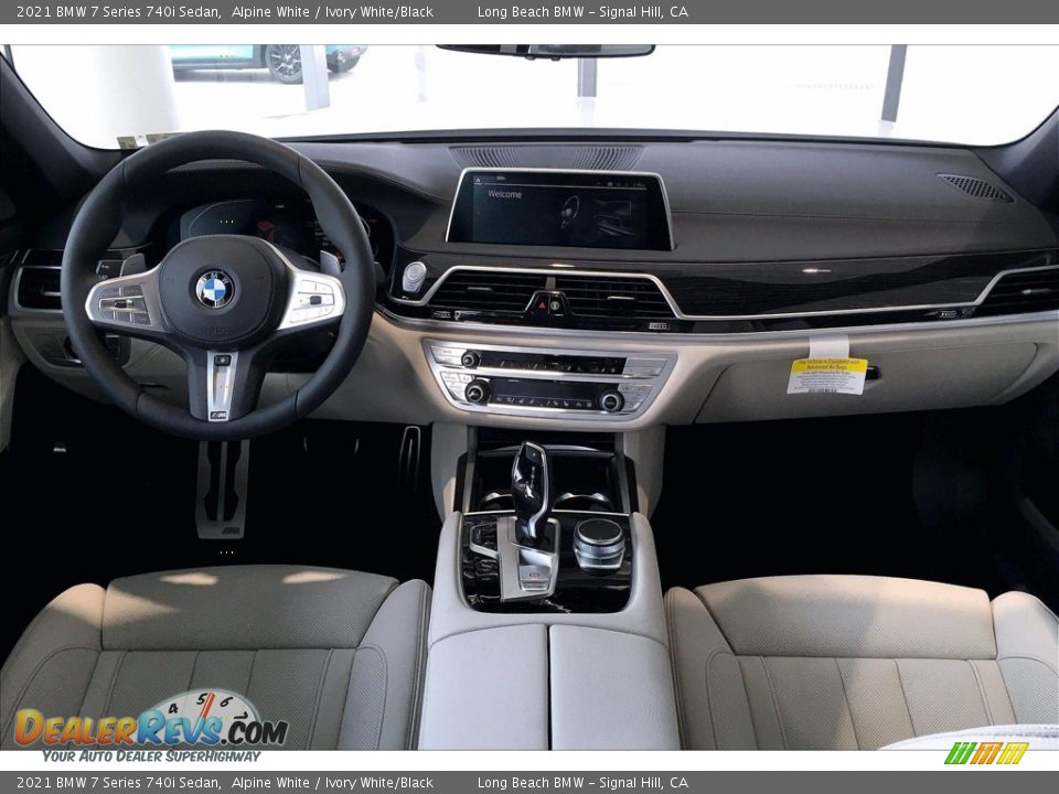 2021 BMW 7 Series 740i Sedan Alpine White / Ivory White/Black Photo #5
