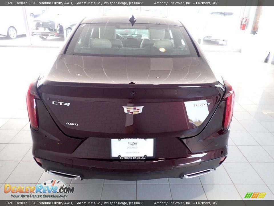 2020 Cadillac CT4 Premium Luxury AWD Garnet Metallic / Whisper Beige/Jet Black Photo #5