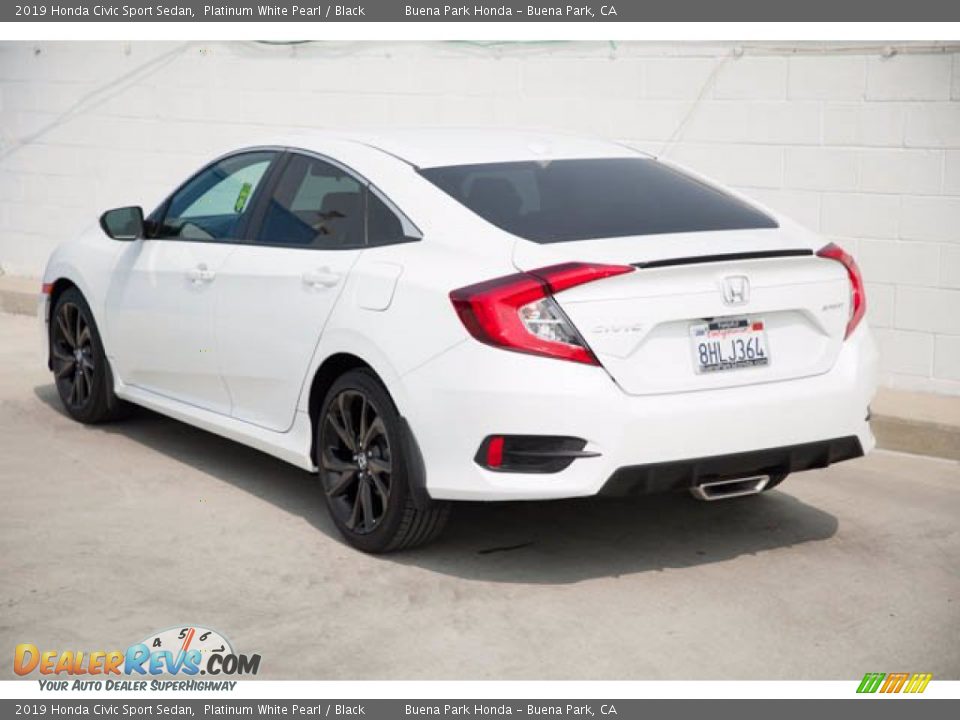 2019 Honda Civic Sport Sedan Platinum White Pearl / Black Photo #2