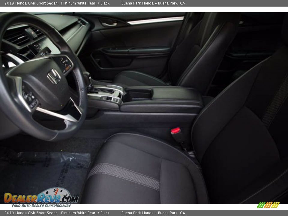 2019 Honda Civic Sport Sedan Platinum White Pearl / Black Photo #3