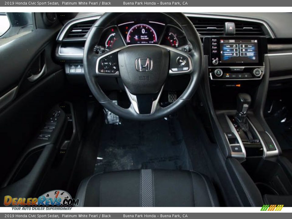 2019 Honda Civic Sport Sedan Platinum White Pearl / Black Photo #5