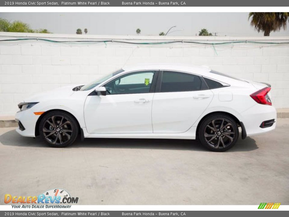 2019 Honda Civic Sport Sedan Platinum White Pearl / Black Photo #8