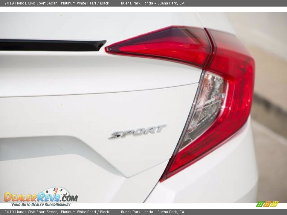 2019 Honda Civic Sport Sedan Platinum White Pearl / Black Photo #11
