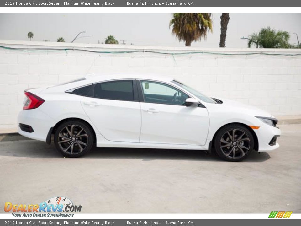 2019 Honda Civic Sport Sedan Platinum White Pearl / Black Photo #12