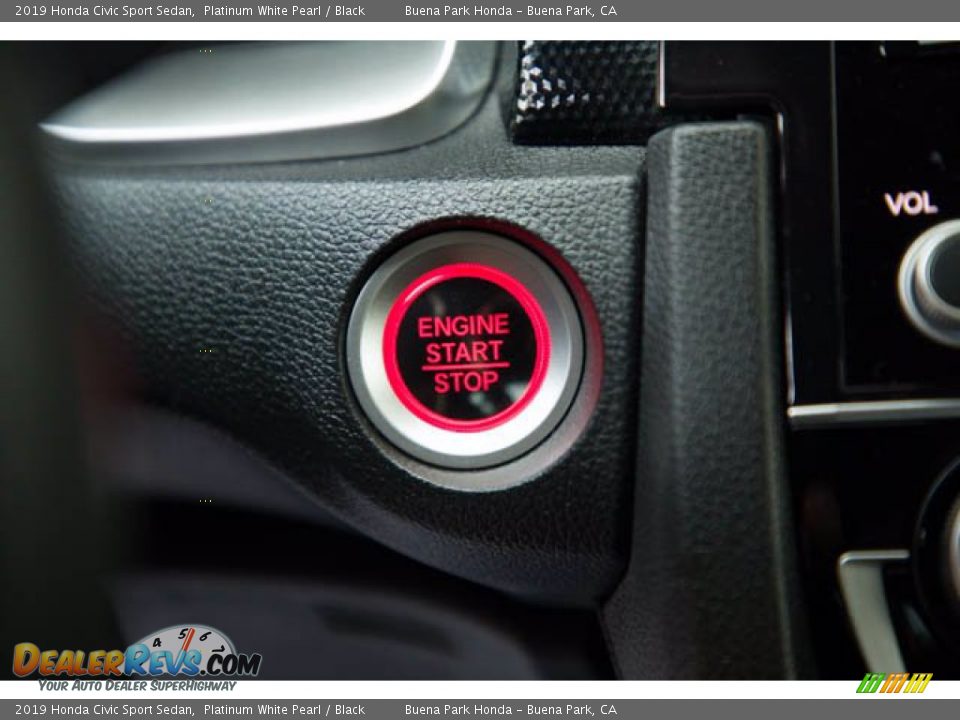 2019 Honda Civic Sport Sedan Platinum White Pearl / Black Photo #16
