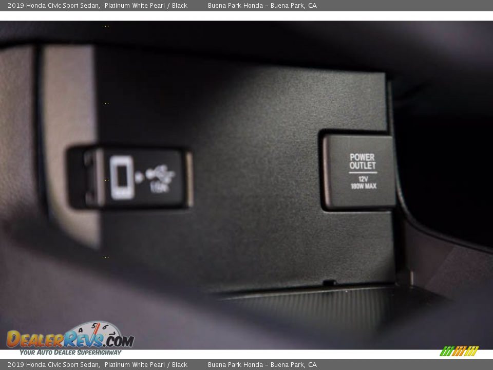 2019 Honda Civic Sport Sedan Platinum White Pearl / Black Photo #17