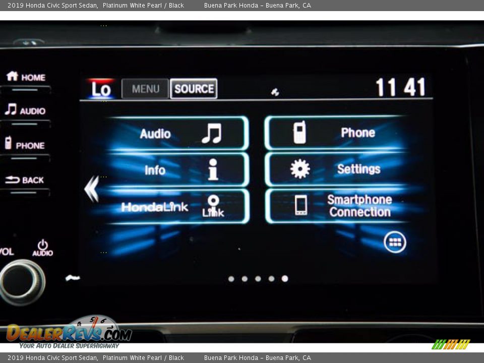 2019 Honda Civic Sport Sedan Platinum White Pearl / Black Photo #25