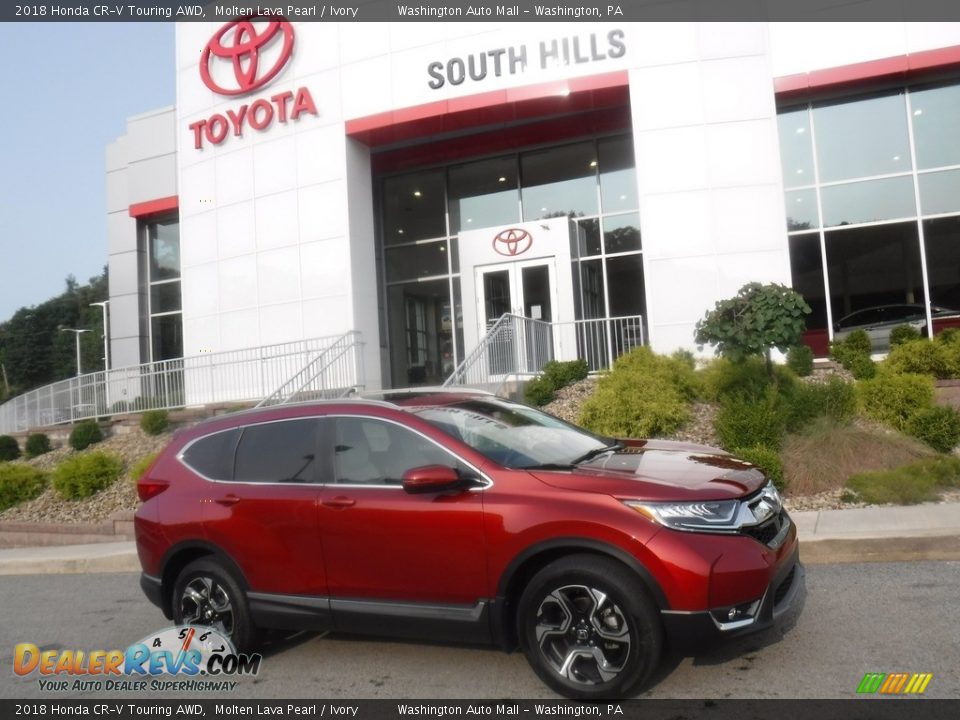 2018 Honda CR-V Touring AWD Molten Lava Pearl / Ivory Photo #2
