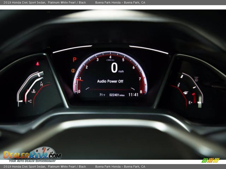 2019 Honda Civic Sport Sedan Platinum White Pearl / Black Photo #27