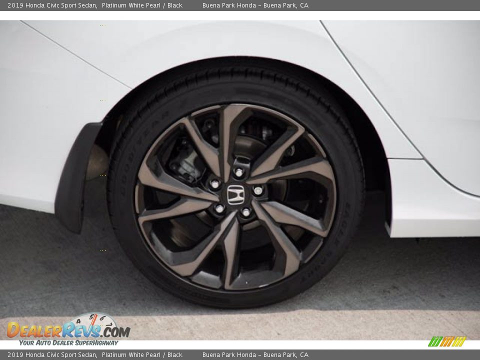2019 Honda Civic Sport Sedan Platinum White Pearl / Black Photo #34