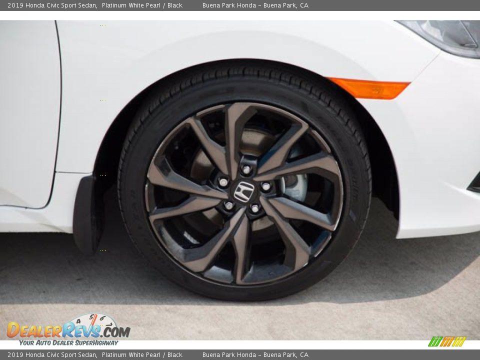 2019 Honda Civic Sport Sedan Platinum White Pearl / Black Photo #35