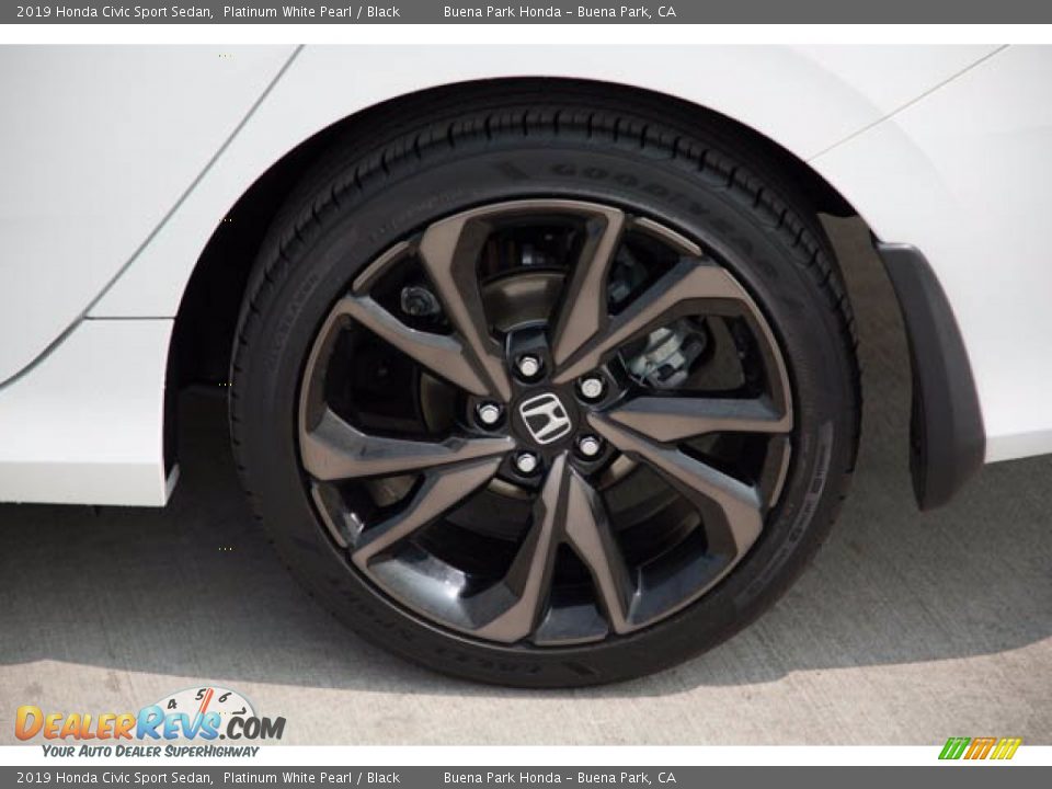 2019 Honda Civic Sport Sedan Platinum White Pearl / Black Photo #36