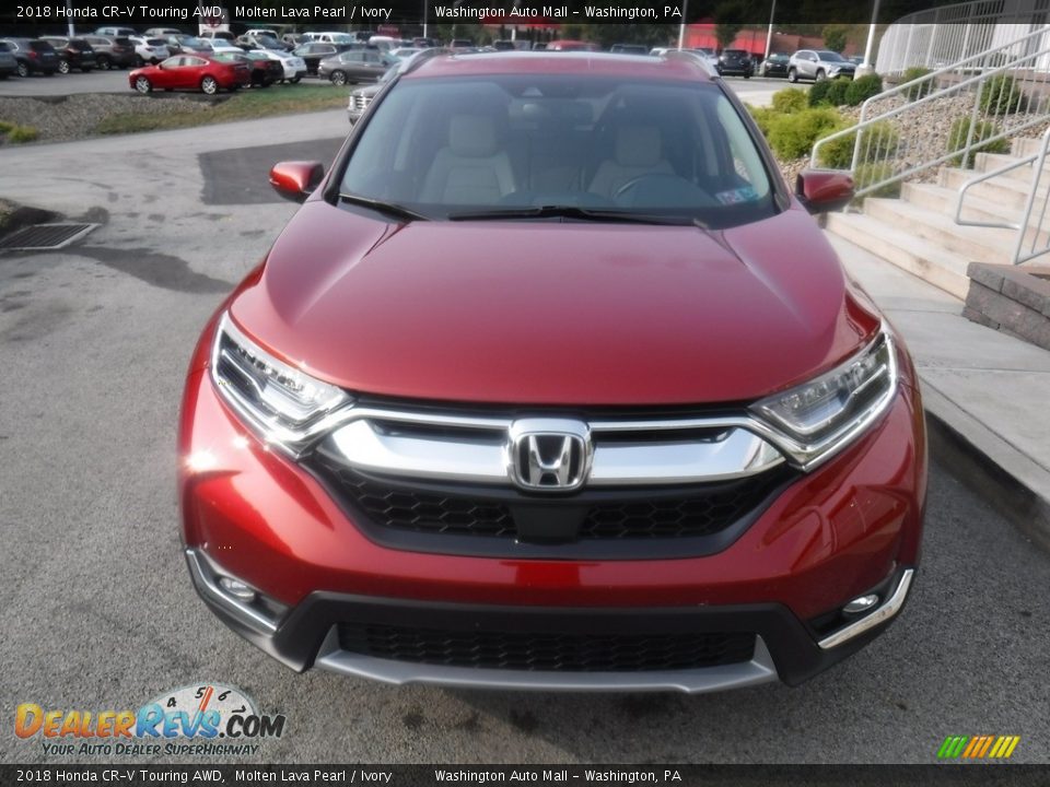 2018 Honda CR-V Touring AWD Molten Lava Pearl / Ivory Photo #11