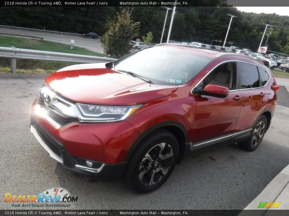 2018 Honda CR-V Touring AWD Molten Lava Pearl / Ivory Photo #12