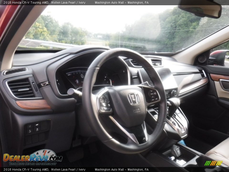 2018 Honda CR-V Touring AWD Molten Lava Pearl / Ivory Photo #21