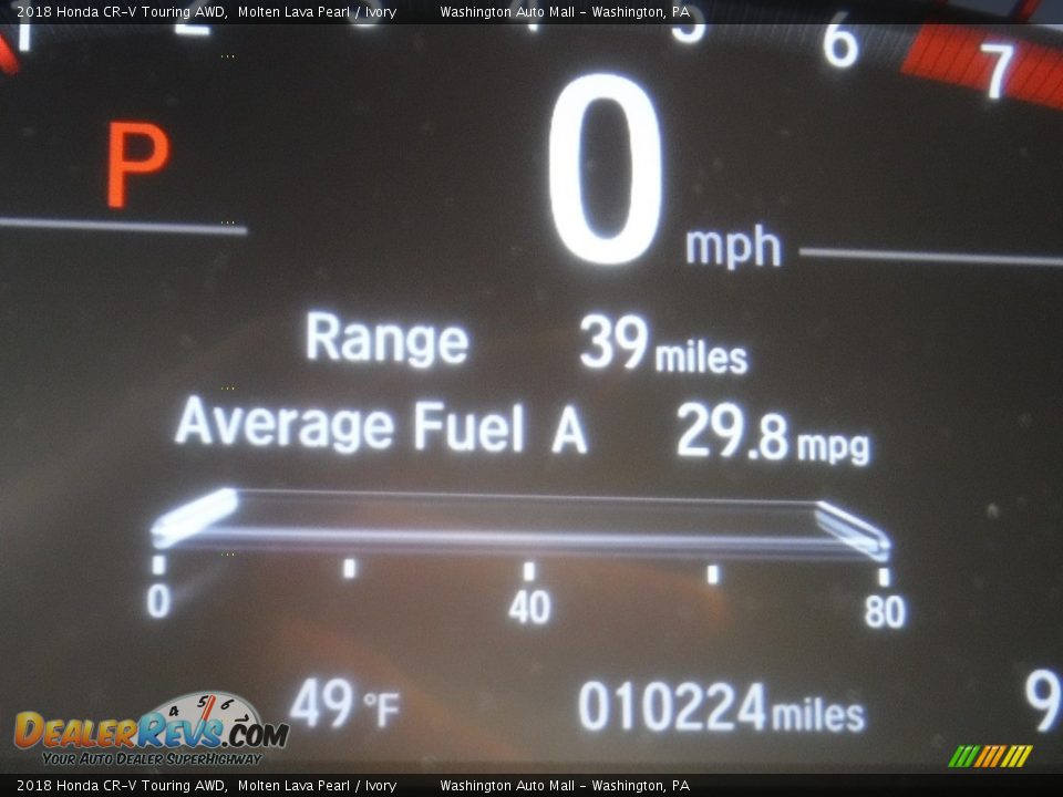 2018 Honda CR-V Touring AWD Molten Lava Pearl / Ivory Photo #30