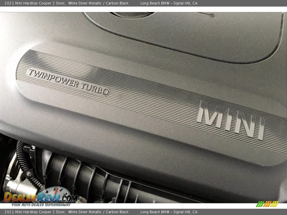 2021 Mini Hardtop Cooper 2 Door White Silver Metallic / Carbon Black Photo #11