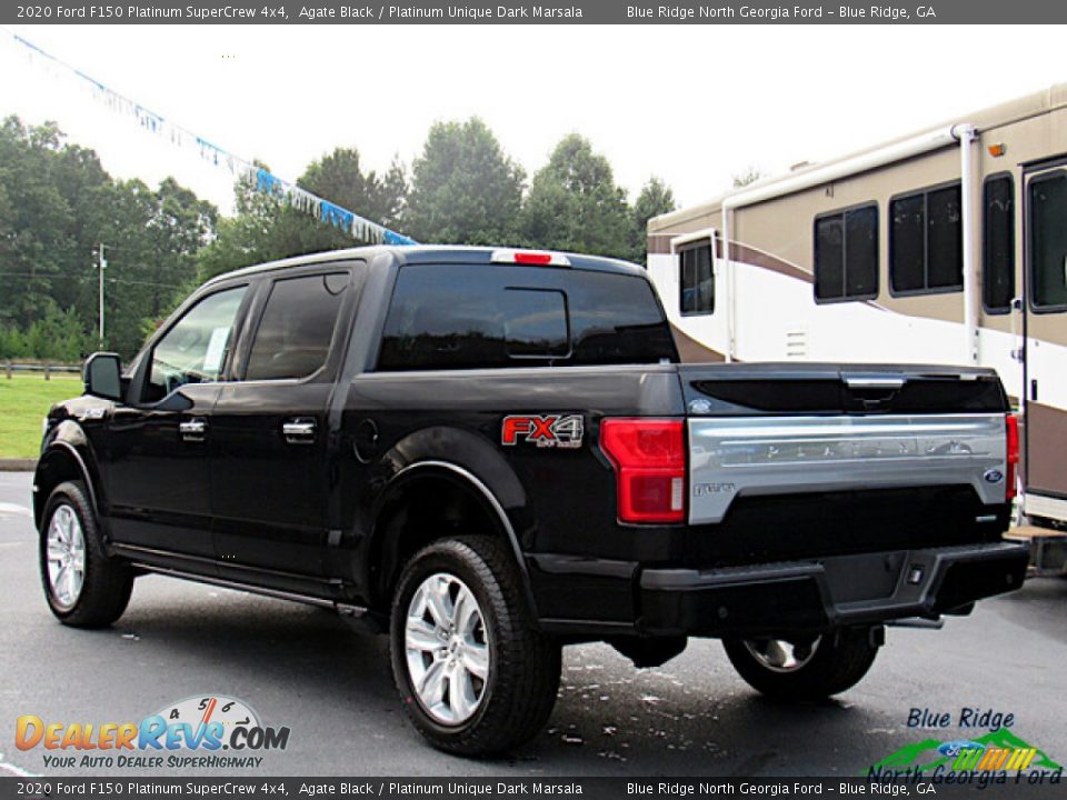 2020 Ford F150 Platinum SuperCrew 4x4 Agate Black / Platinum Unique Dark Marsala Photo #3