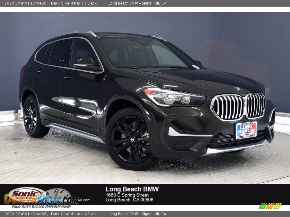 2020 BMW X1 sDrive28i Dark Olive Metallic / Black Photo #1