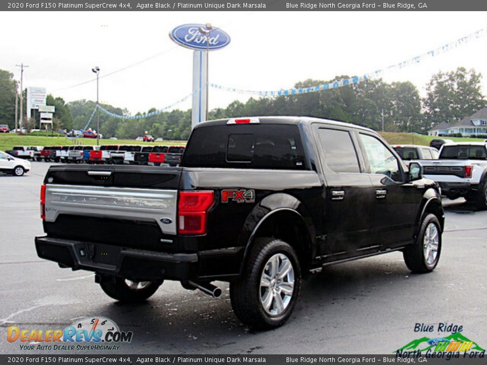 2020 Ford F150 Platinum SuperCrew 4x4 Agate Black / Platinum Unique Dark Marsala Photo #5