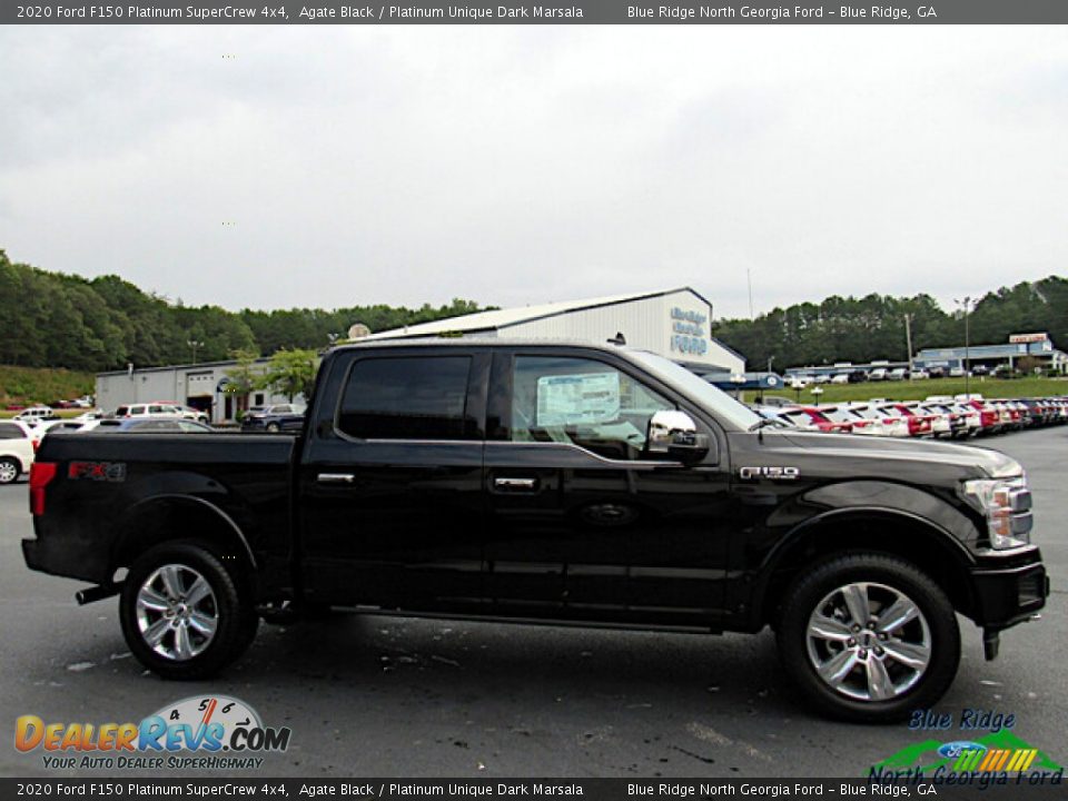 2020 Ford F150 Platinum SuperCrew 4x4 Agate Black / Platinum Unique Dark Marsala Photo #6