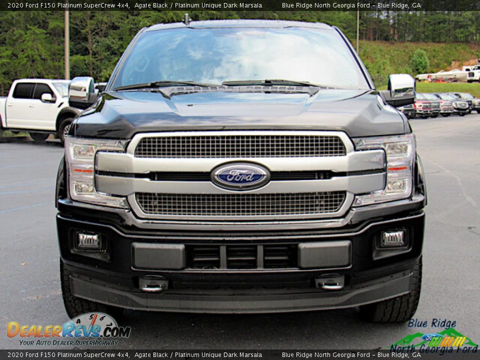 2020 Ford F150 Platinum SuperCrew 4x4 Agate Black / Platinum Unique Dark Marsala Photo #8