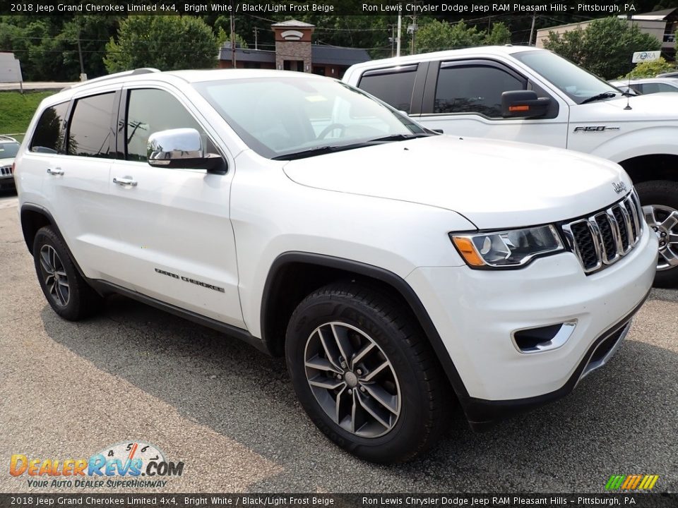 2018 Jeep Grand Cherokee Limited 4x4 Bright White / Black/Light Frost Beige Photo #5