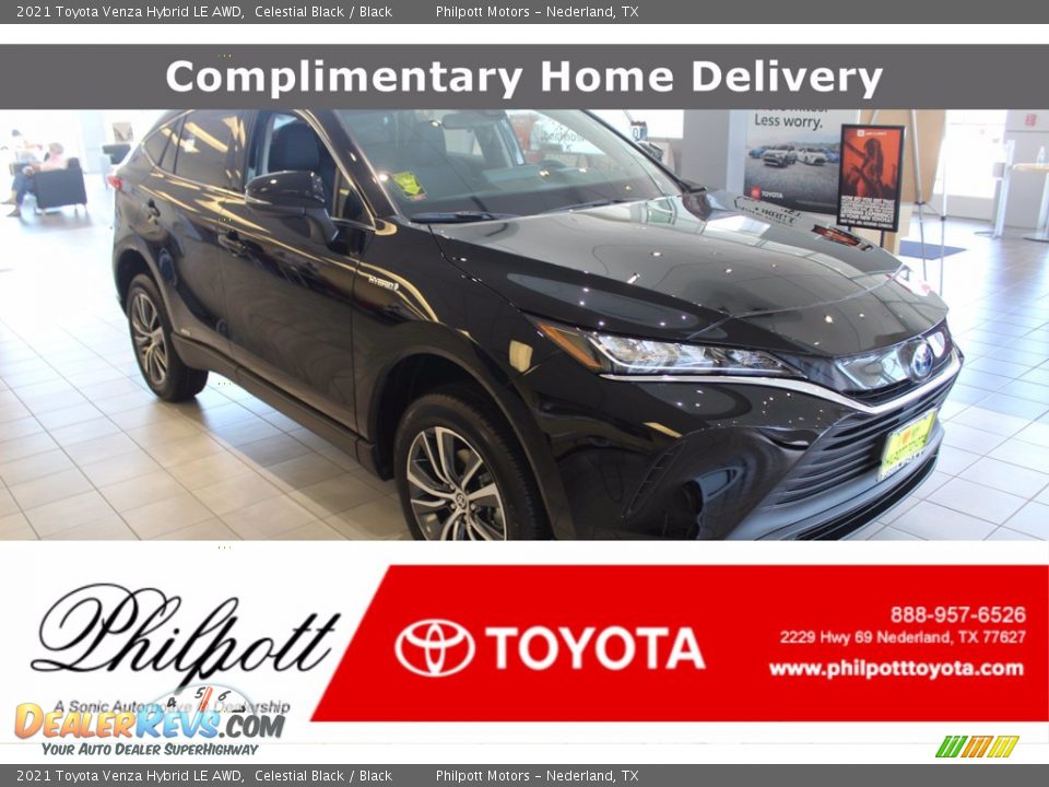 2021 Toyota Venza Hybrid LE AWD Celestial Black / Black Photo #1