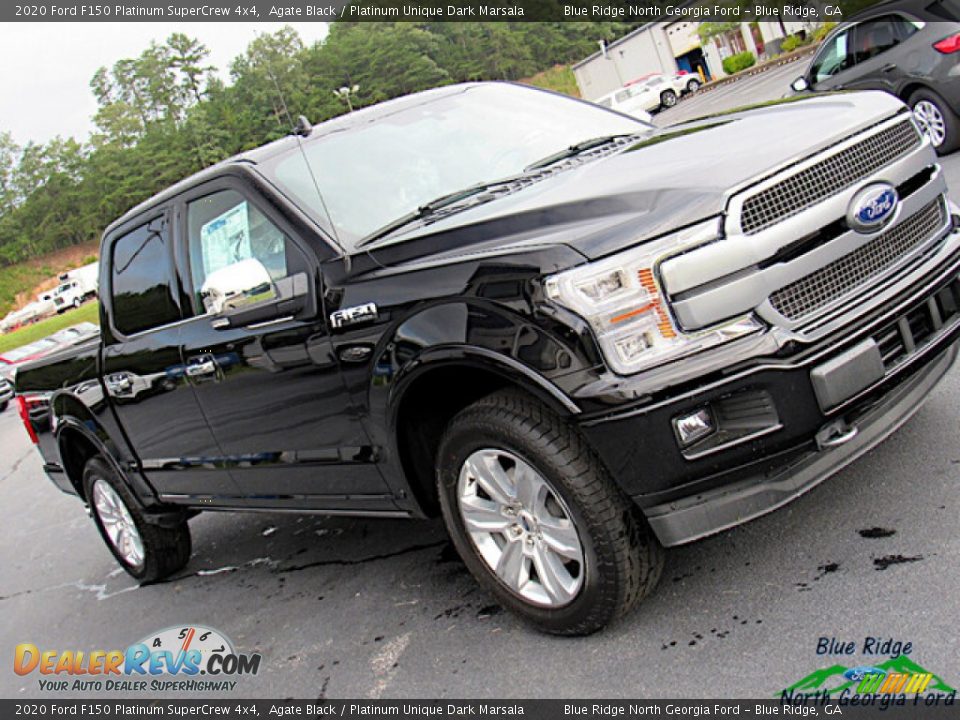 2020 Ford F150 Platinum SuperCrew 4x4 Agate Black / Platinum Unique Dark Marsala Photo #29