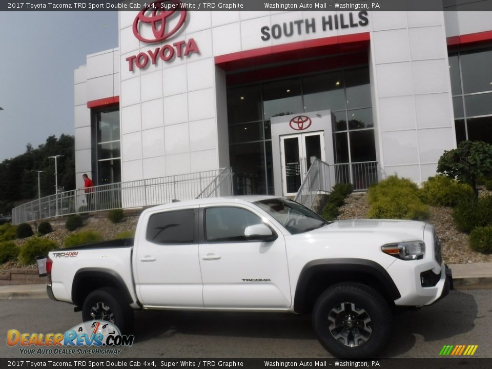 2017 Toyota Tacoma TRD Sport Double Cab 4x4 Super White / TRD Graphite Photo #2