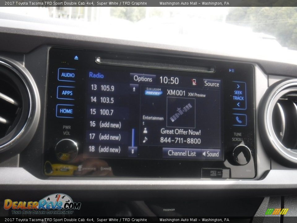 2017 Toyota Tacoma TRD Sport Double Cab 4x4 Super White / TRD Graphite Photo #4
