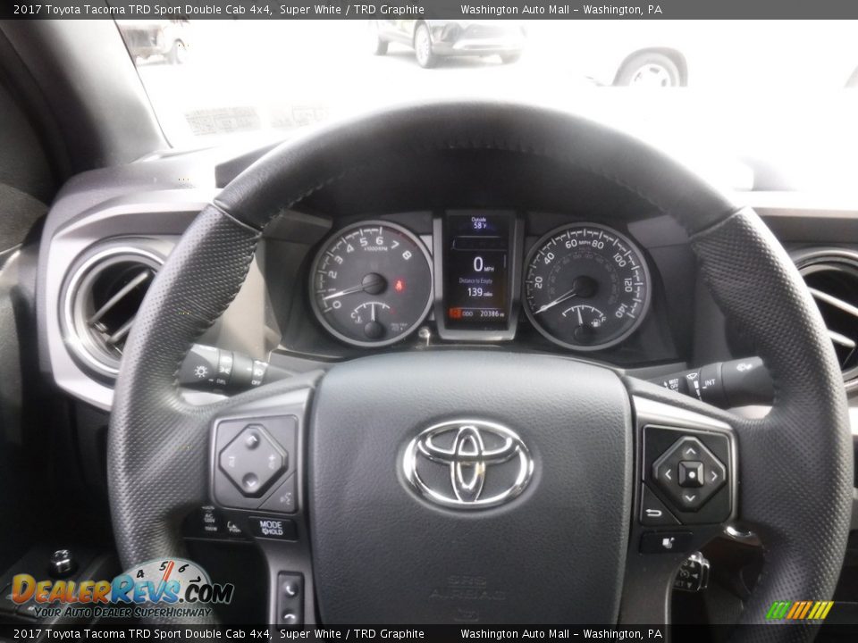 2017 Toyota Tacoma TRD Sport Double Cab 4x4 Super White / TRD Graphite Photo #8