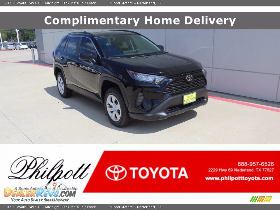 2020 Toyota RAV4 LE Midnight Black Metallic / Black Photo #1