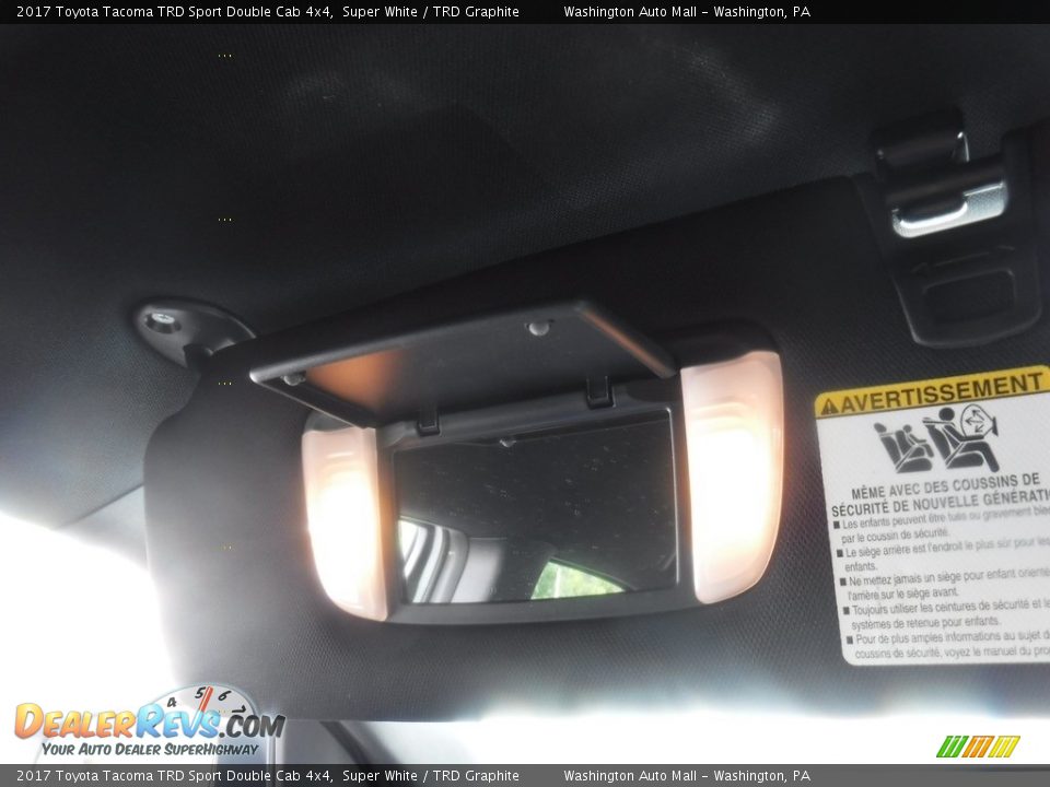 2017 Toyota Tacoma TRD Sport Double Cab 4x4 Super White / TRD Graphite Photo #27