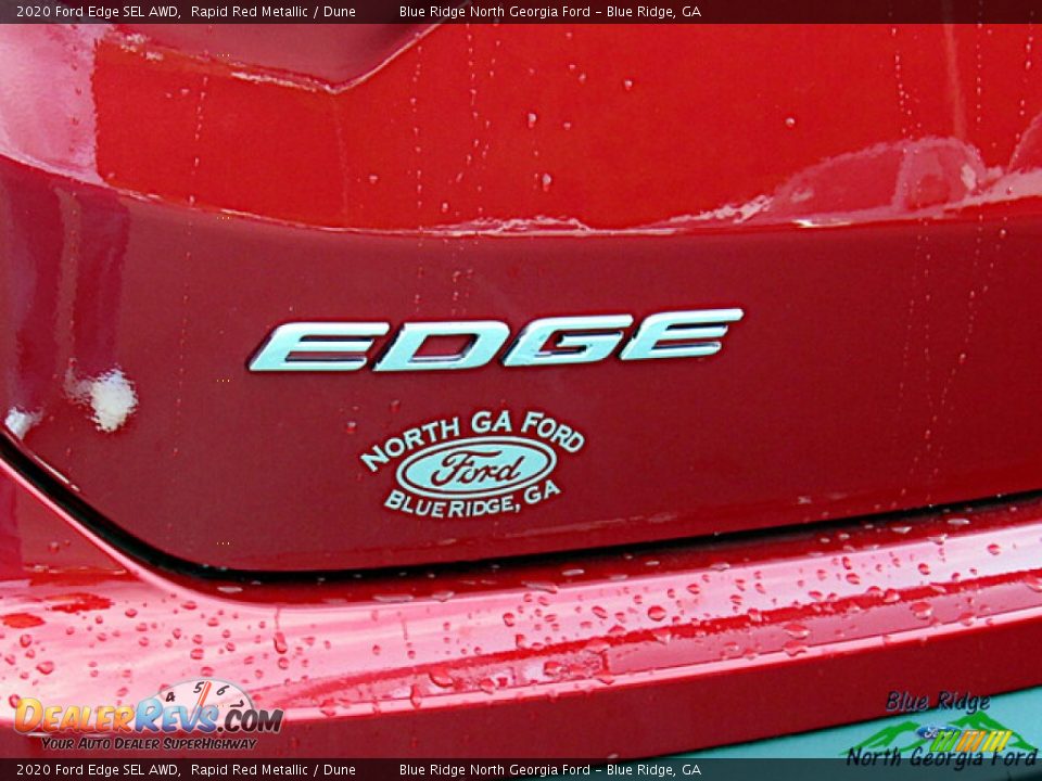 2020 Ford Edge SEL AWD Rapid Red Metallic / Dune Photo #31