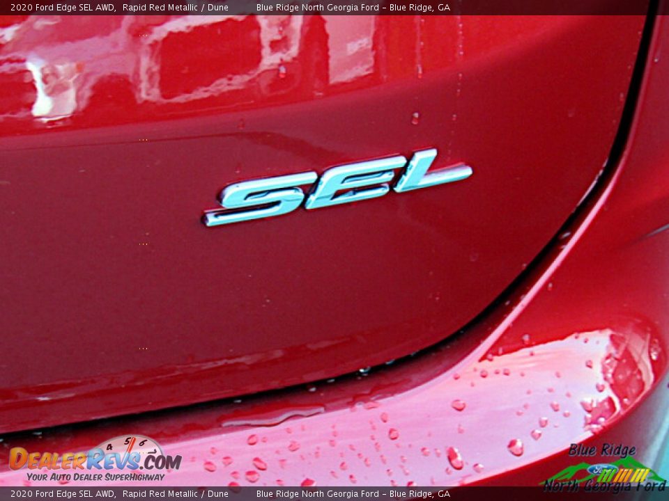 2020 Ford Edge SEL AWD Rapid Red Metallic / Dune Photo #32