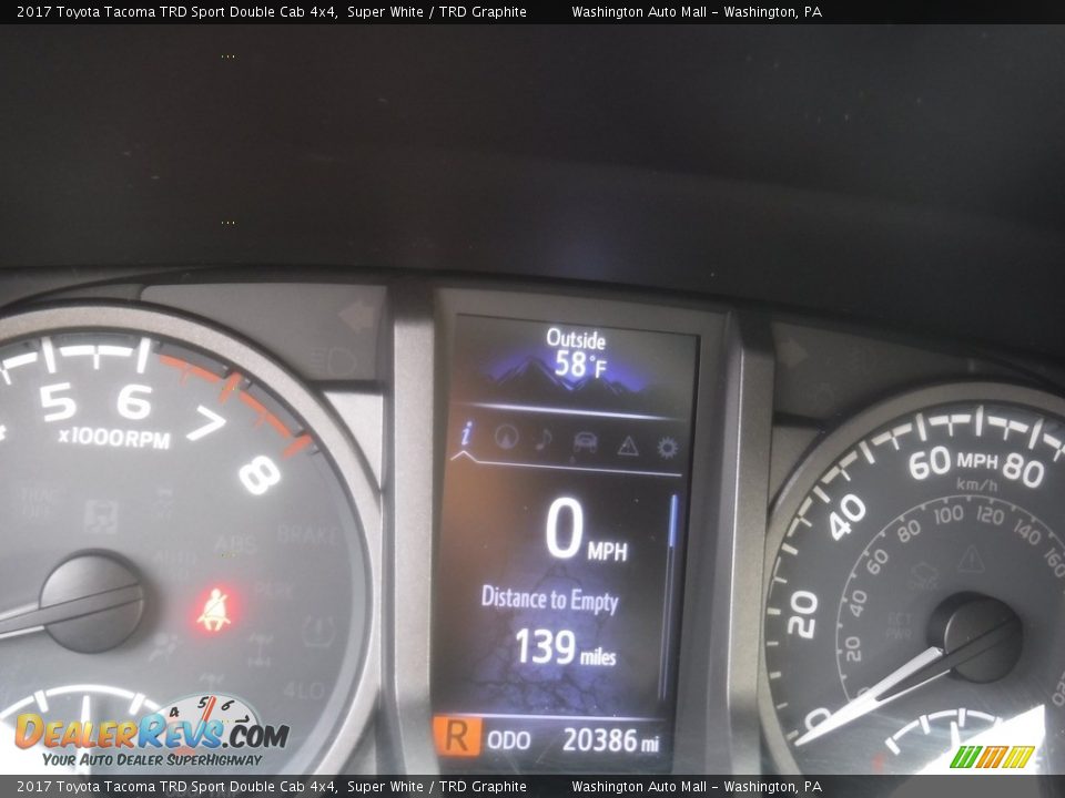 2017 Toyota Tacoma TRD Sport Double Cab 4x4 Super White / TRD Graphite Photo #32