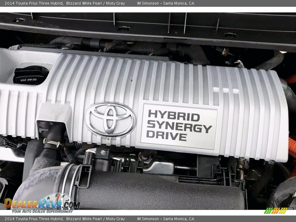 2014 Toyota Prius Three Hybrid Blizzard White Pearl / Misty Gray Photo #30