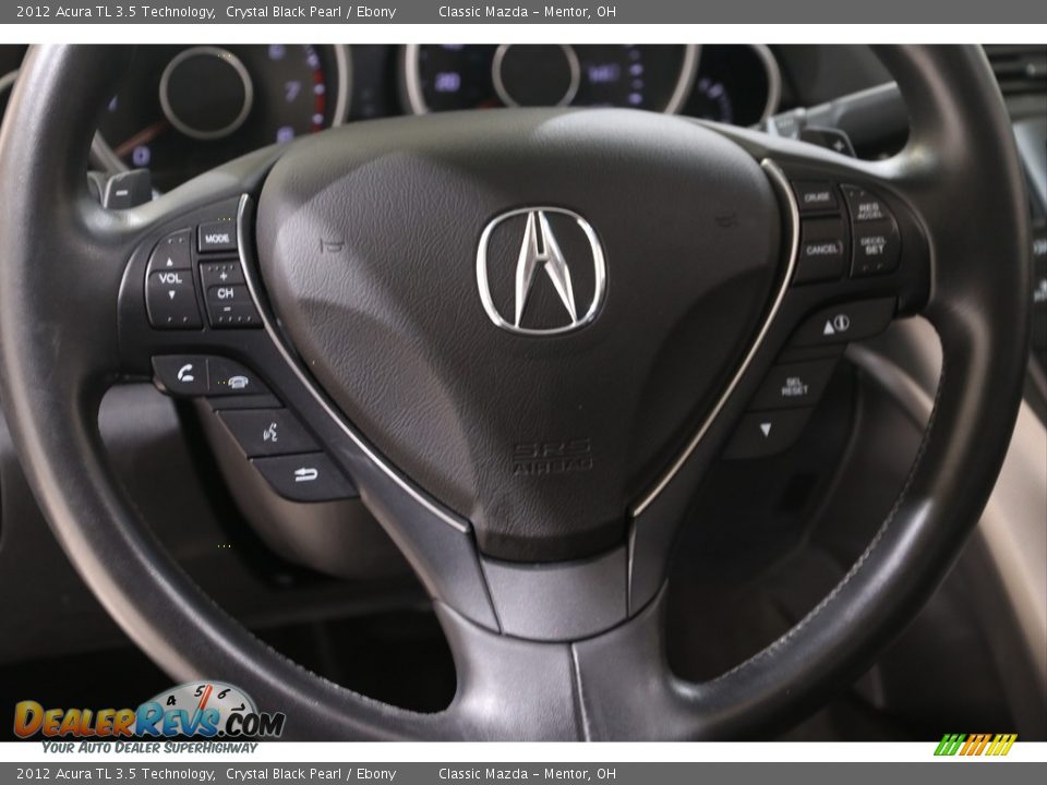 2012 Acura TL 3.5 Technology Crystal Black Pearl / Ebony Photo #7