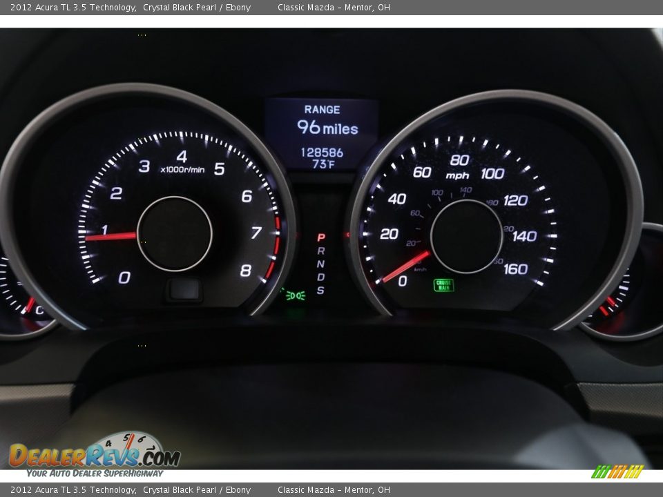 2012 Acura TL 3.5 Technology Crystal Black Pearl / Ebony Photo #8